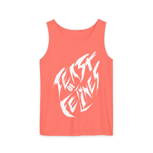 Felines Tank Top - Summer Vibes Unisex Garment-Dyed