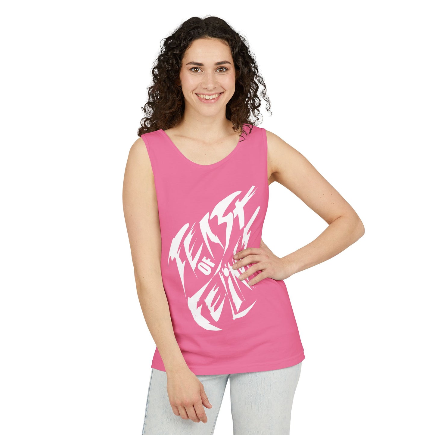 Felines Tank Top - Summer Vibes Unisex Garment-Dyed