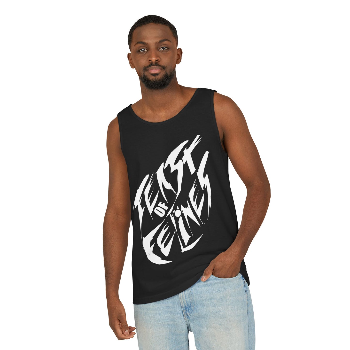 Felines Tank Top - Summer Vibes Unisex Garment-Dyed