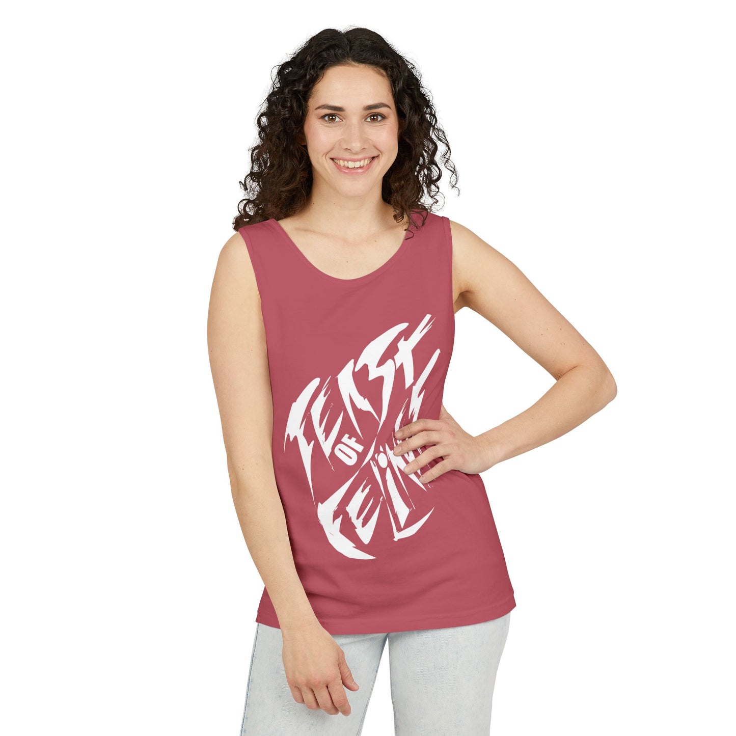 Felines Tank Top - Summer Vibes Unisex Garment-Dyed