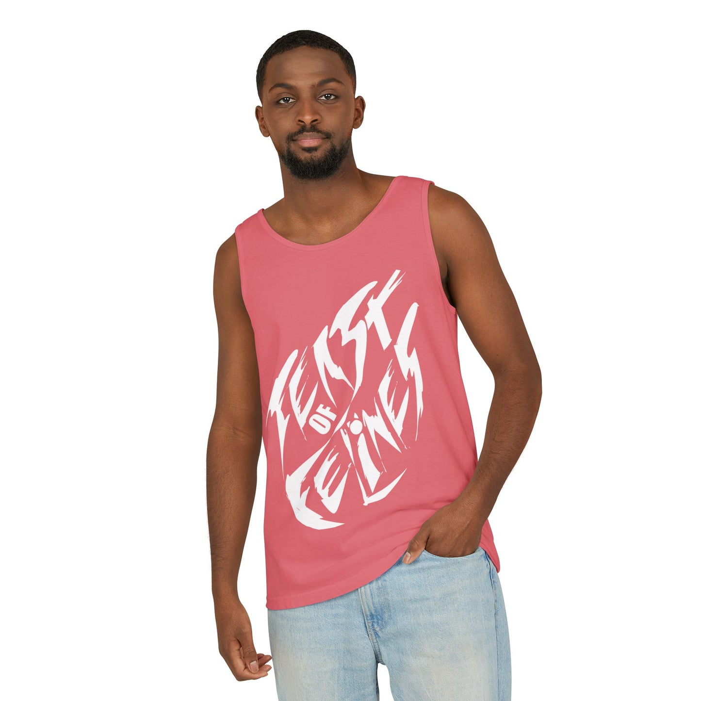 Felines Tank Top - Summer Vibes Unisex Garment-Dyed