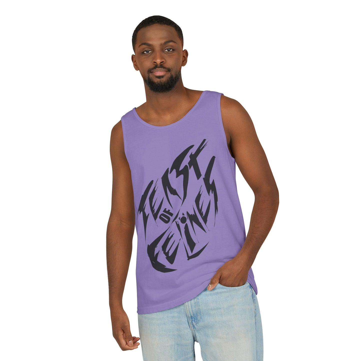 Felines Tank Top - Summer Vibes Unisex Garment-Dyed