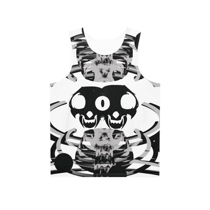 Men's Tank Top, Twin Skulls Graphic Casual Summer Fit