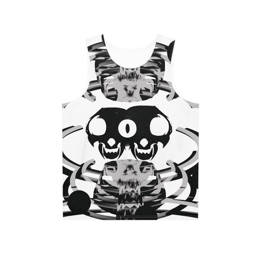 Men's Tank Top, Twin Skulls Graphic Casual Summer Fit