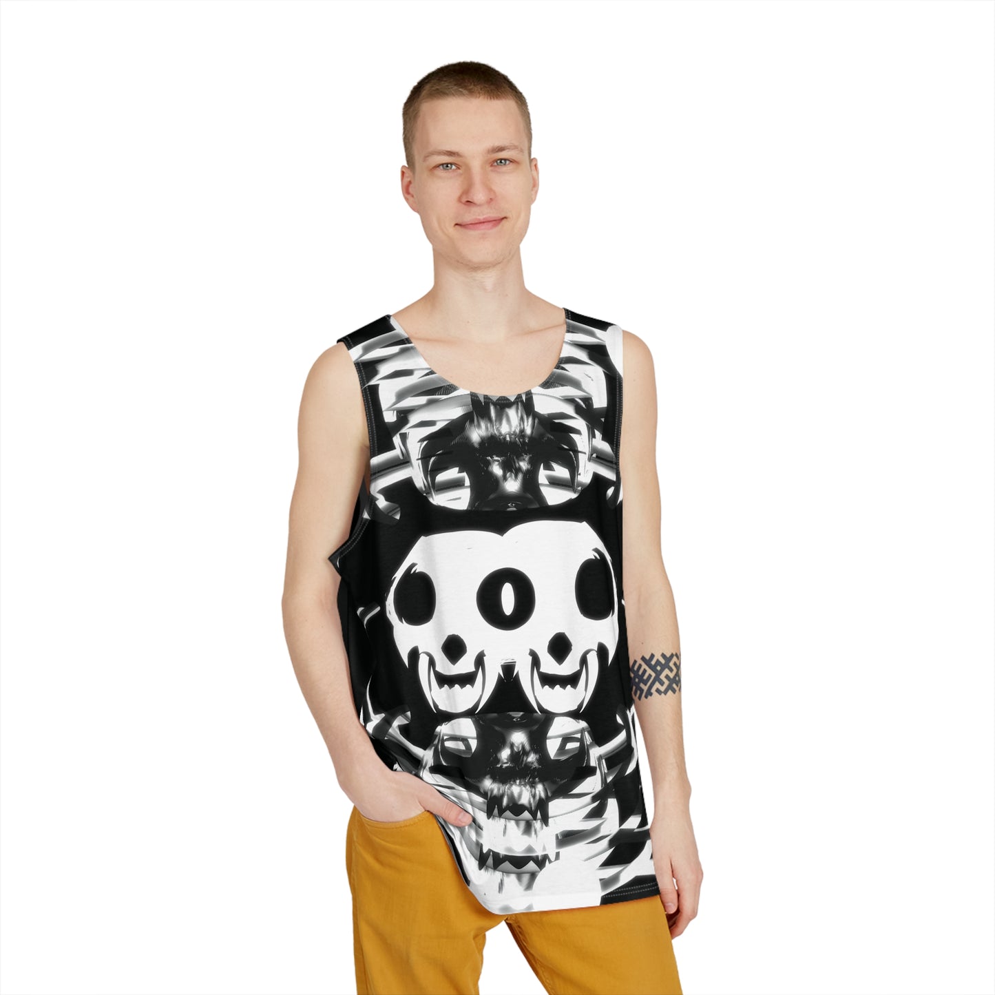 Tank Top Twin Skulls Graphic Casual Summer Fit (Vol 2)