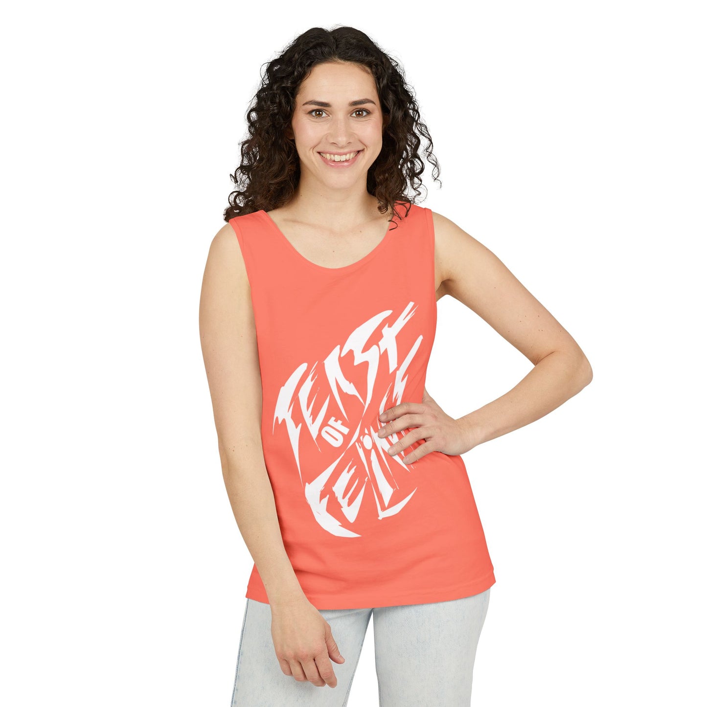 Felines Tank Top - Summer Vibes Unisex Garment-Dyed